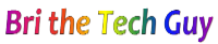 Bri the Tech Guy Rainbow Text Image